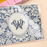 Personalized Chinese Floral Bird Style Tri-Folded Card Cover Sticker Set with Double Letters Birthday Mahjong Night Gift for Mahjong Lovers