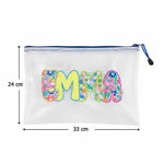 Bolsa de playa y piscina personalizada con nombre artístico impermeable libre de arena regalo vacaciones de verano para mujer