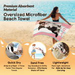 Telo mare oversize personalizzato con foto, a strisce verticali multicolori e asciugatura rapida, con nome e borsa: regalo perfetto per feste in spiaggia e compleanni, per la famiglia e gli amanti deg