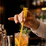 Personalized Glitter Cocktail Stirrers with Text Bar Decor Wedding Gift for Bartenders & Newlyweds