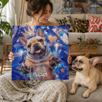Gepersonaliseerde fotodoeken in graffitistijl met naam – Woonaccessoires, verzonden vanuit de VS – Cadeau voor dagelijks gebruik voor verjaardagen, voor eigenaren van huisdieren