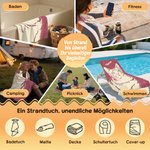 Personalisierte Haustier-Illustration Strandtuch | mit Porträt und Namen | schnelltrocknend | Sommer Geburtstag Geschenk für Tierliebhaber