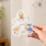 Personalised Play Eat Sleep Poop Pet's One Day Glossy Acrylic Fridge Magnet with Pet Portrait Home Decor Pet Birthday Party Gift for Pet Owner