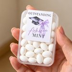 Personalized Graduation Cap Bow Mint Candy Label Stickers with Name and Year Favor Label Celebration Graduation Party Decor for 2026 Graduates