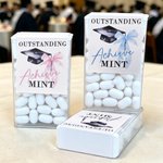 Personalized Graduation Cap Bow Mint Candy Label Stickers with Name and Year Favor Label Celebration Graduation Party Decor for 2026 Graduates