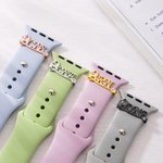 Personalized Birthstone Cute Multicolor Stethoscope Watch Band Charm with Initials Nurse Appreciation Gift for Nurses Doctors Medical Students