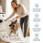 Personalized Pet Photo Fleece Throw Blanket with Name, Memorial Sympathy Gift for Pet Lovers, Whenever You Miss Me Snuggle This