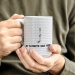 Personalized Best Dad By Par Golf Club 11/15 oz Ceramic Coffee Mug with 1-7 Names Birthday Father's Day Gift for Father Grandpa Golf Lover