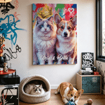 Gepersonaliseerde fotodoeken in graffitistijl met naam – Woonaccessoires, verzonden vanuit de VS – Cadeau voor dagelijks gebruik voor verjaardagen, voor eigenaren van huisdieren