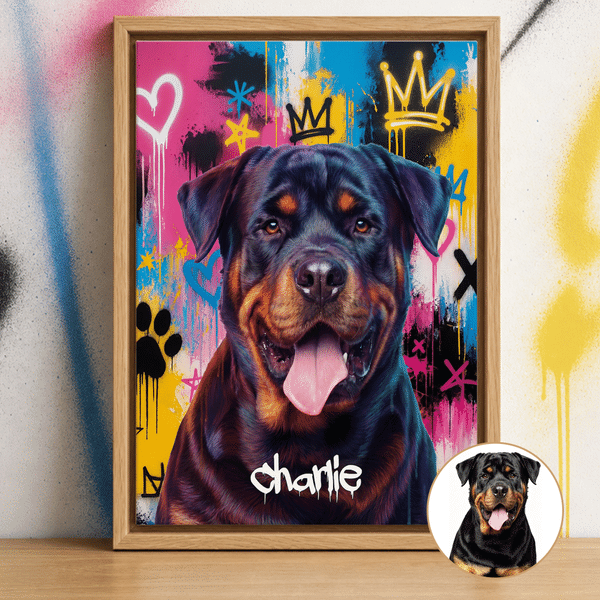 Gepersonaliseerde fotodoeken in graffitistijl met naam – Woonaccessoires, verzonden vanuit de VS – Cadeau voor dagelijks gebruik voor verjaardagen, voor eigenaren van huisdieren