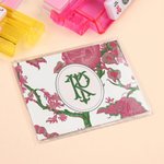 Personalized Chinese Floral Bird Style Tri-Folded Card Cover Sticker Set with Double Letters Birthday Mahjong Night Gift for Mahjong Lovers