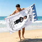 Personalized Grad Cap Cartoon Character Oversized Quick Dry Beach Towel with Name and Year Summer Vacation Beach Party Graduation Gift for Graduates