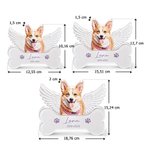 Personalisierte Haustier Gedenktafel mit Foto | mit Namen und Datum | Acryl Gedenkstein mit Engelsflügel | Erinnerung Geschenk für Herrchen Frauchen