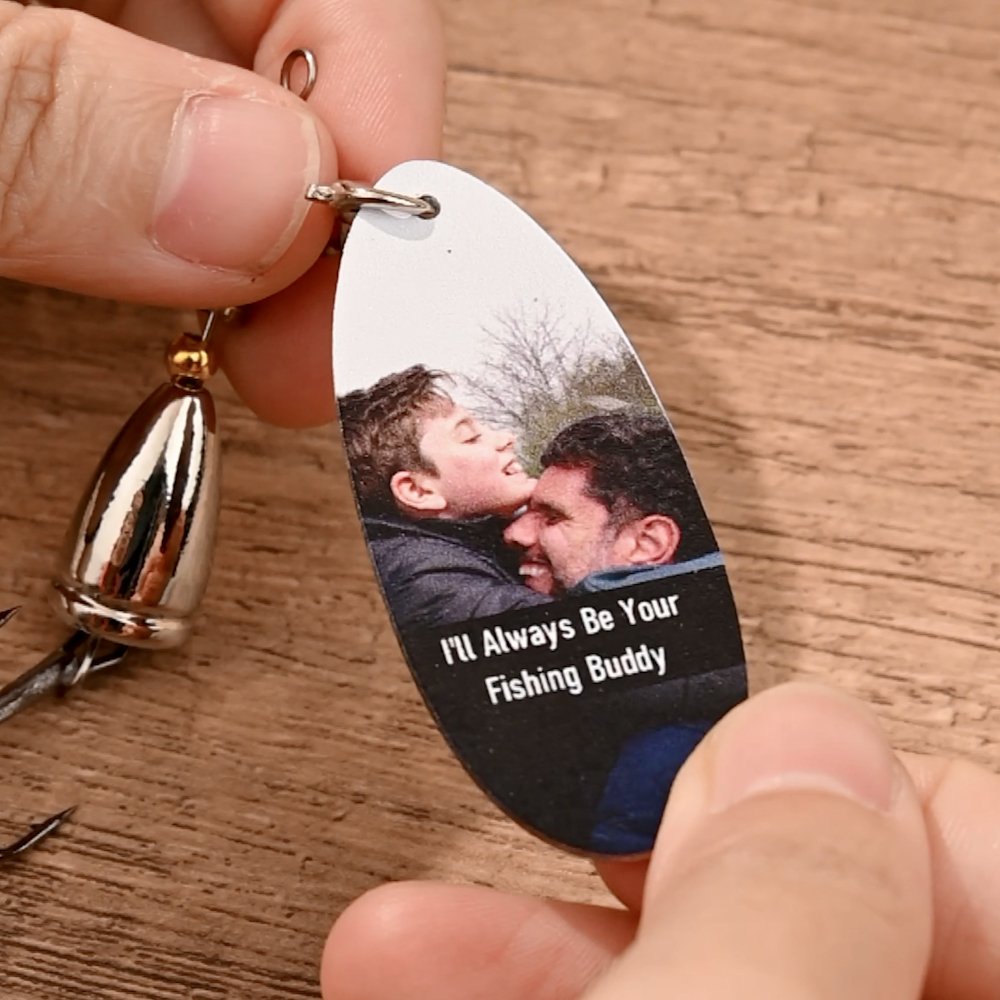 Personalised Photo Fishing Hook Lure with Text Birthday Father's Day Anniversary Gift for Dad Husband Fishing Lover 6