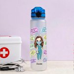 Gepersonaliseerde Verpleegkundige dagelijkse Affirmaties 32oz Water Tracker fles Verpleegkundige afstuderen Gift Rn dank u Gift Verpleegkundige Week Gift