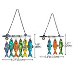 Personalized Fishing Rod Hook Fishes Acrylic Ornament with Names Birthday Father's Day Gift for Dad Husband Fishing Lover