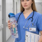 Henkilökohtainen 32oz motivoiva vesi Tracker pullo Time Marker Sairaanhoitaja Valmistuminen arvostus Sairaanhoitaja viikko lahja hänelle