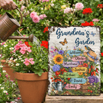 Personalised Retro Style Flower Butterfly Plant Garden Metal Sign with Name Daily Use Birthday Gift for Garden Lover Grandma