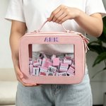 Personlig bärbar Mahjong-väska i PU-läder med färgglatt monogram Mahjong-tillbehör Inflyttningsgåva för Mahjong-älskare Spelare