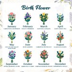 Personalized Colorful Birth Flower Wooden Phone Holder with Name Office Daily Use Birthday Gift for Family Friend Office Worker