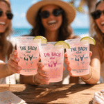 Personalized The Bach Club Bikini Cocktail Frosted Plastic Cups with Name and Text Set of 10 Bachelorette Party Favor Gift for Bride Bridesmaid