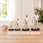 Personalised Photo into 3D Golf Character Figurine Ornament with Text Desktop Decor Birthday Team Gift for Golf Lover