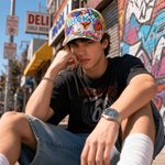 Individuell gestaltete Baseballkappe mit mehrfarbigem Herz-Graffiti und Namen – Geburtstagsgeschenk für Männer und Frauen