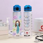 Gepersonaliseerde Verpleegkundige dagelijkse Affirmaties 32oz Water Tracker fles Verpleegkundige afstuderen Gift Rn dank u Gift Verpleegkundige Week Gift