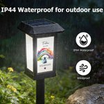Personalized Rainbow Bridge Pet Back View Solar Garden Light with Name Daily Use Garden Home Decor Birthday Gift for Pet Parents