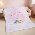 Personalised Honey Classic Winnie the Pooh Soft Throw Blanket with Name Home Decor Birthday Gift for Newborns Kids