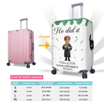 Personalized Cartoon Character Luggage Cover Fits 18-32 Inches Suitcase with Name Year School Name Travel Essentials Graduation Gift for Graduates
