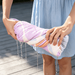 Gepersonaliseerd, kleurrijk strandlaken met bloemenprint, sneldrogend en extra groot, met kwastje en naam – het perfecte cadeau voor een strandfeest of zomervakantie voor meisjes en vrouwen