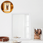 Personalised Pet Photo Bone Shape Light Photo Frame Mirror with Name Text and Year Sympathy Memorial Loss of Pet Gift for Pet Owners Lovers