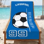Asciugamano da spiaggia personalizzato con nome, numero e nome della squadra Compleanno, festa estiva in spiaggia per gli amanti dello sport, famiglia e amici.