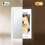 Personalised Pet Photo Bone Shape Light Photo Frame Mirror with Name Text and Year Sympathy Memorial Loss of Pet Gift for Pet Owners Lovers