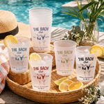 Personalized The Bach Club Bikini Cocktail Frosted Plastic Cups with Name and Text Set of 10 Bachelorette Party Favor Gift for Bride Bridesmaid