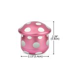 Personalised Mushroom Metal Herb Grinder with Name Mesh Sieve and Mini Scraper Daily Use Birthday Gift for Men Women