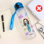 Gepersonaliseerde Verpleegkundige dagelijkse Affirmaties 32oz Water Tracker fles Verpleegkundige afstuderen Gift Rn dank u Gift Verpleegkundige Week Gift