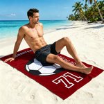 Asciugamano da spiaggia personalizzato con nome, numero e nome della squadra Compleanno, festa estiva in spiaggia per gli amanti dello sport, famiglia e amici.