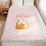 Personalised Honey Classic Winnie the Pooh Soft Throw Blanket with Name Home Decor Birthday Gift for Newborns Kids