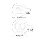 Personalized Simple Logo Food-Grade Acrylic Coffee Latte Art Mold with Initial Name and Date Coffee Bar Accessory Opening Gift for Coffee Lover