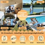 Personalisiertes Foto Strandtuch mit Magnet-Ecken | Badetuch mit Wunschtext | schnelltrocknend | windfest | Sommer Urlaub Geschenk für Familie Freunde