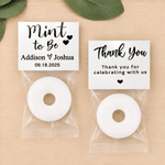Personalized Mint to Be Waterproof Stickers with Name and Date Candy Decor Set of 50 Wedding Party Favor Gift for Couple Newlyweds