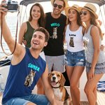 Personalisiertes Haustier-Foto Tanktop mit Wunschtext | Damen Modal | Herren 100% Baumwolle | Ärmelloses Shirt | Sommer Geschenk für Herrchen Frauchen