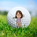 Personalised Best Daddy By Par Photo Golf Ball with Title Father's Day Golf Weekend Birthday Gift for Golf Father Player Lover