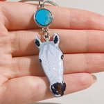 Personalised Hand-Drawn Horse or Mule Face Photo Necklace with Decoration Dainty Jewellery Birthday Anniversary Gift for Horse Lovers