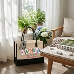 Personalized Mahjong Theme Portable Makeup Bag Large Tote Bag Set with Text Travel Essential Birthday Mahjong Club Gift for Mahjong Lovers