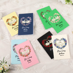 Personalised Heart-Shaped Birth Flower Swan Wedding Vow Books with Name and Date Bridal Shower Party Wedding Gift for Newlyweds