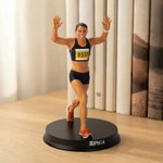 Figura 3D de corredor personalizada desde foto con nombre decoración de escritorio regalo de cumpleaños para amantes de la carrera y maratonistas
