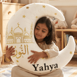 Personalized Islam Moon Star Soft Pillow with Name Home Decor Daily Use Birthday Islamic Eid Gift for Boy Girl Kid